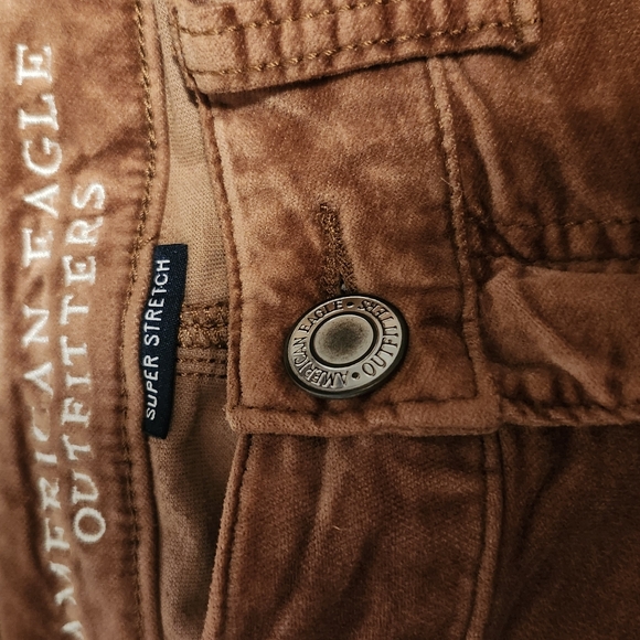 American Eagle Velvet Super Stretch Pants –Trendy Earthy Brown - Size 31/28 - Picture 6 of 6